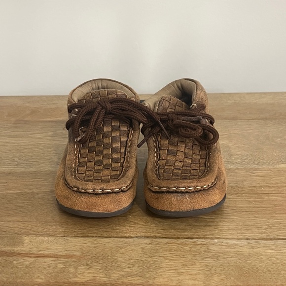 DBL Barrel Brown Woven Kids Boots - Picture 1 of 7
